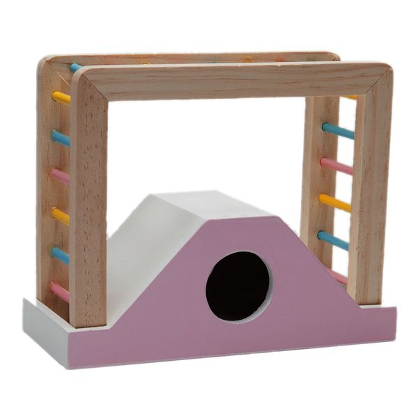 Carno Wooden Hamster House with Ladder and Monkey Bars