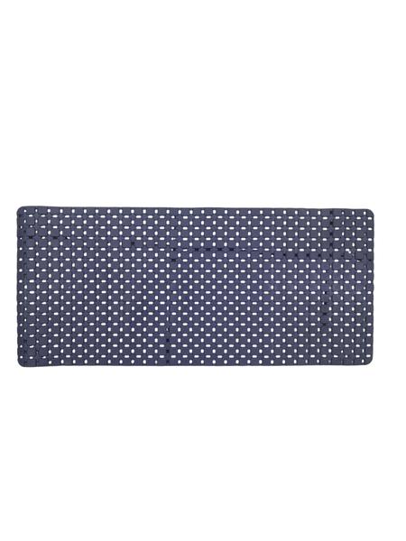 Dark Blue Square Bathroom Mat - Soft &amp; Absorbent 78x35cm