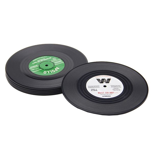 6 Piece Retro Vinyl Coaster Set