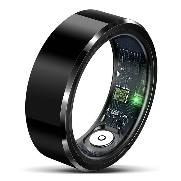 Black Smart Ring Health Tracker Anillo Inteligente para Hombre Health Rings