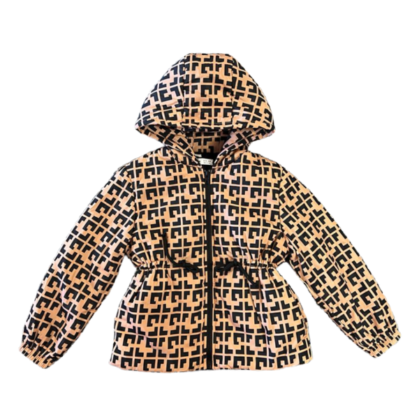 Kids Hooded New Style Winter Warm Jackets-B1-Black Back Print