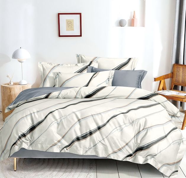 Linen Boutique - Duvet Cover Set Reversible Natural Granite
