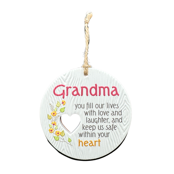 Piece of my Heart Ceramic Plaque - Grandma