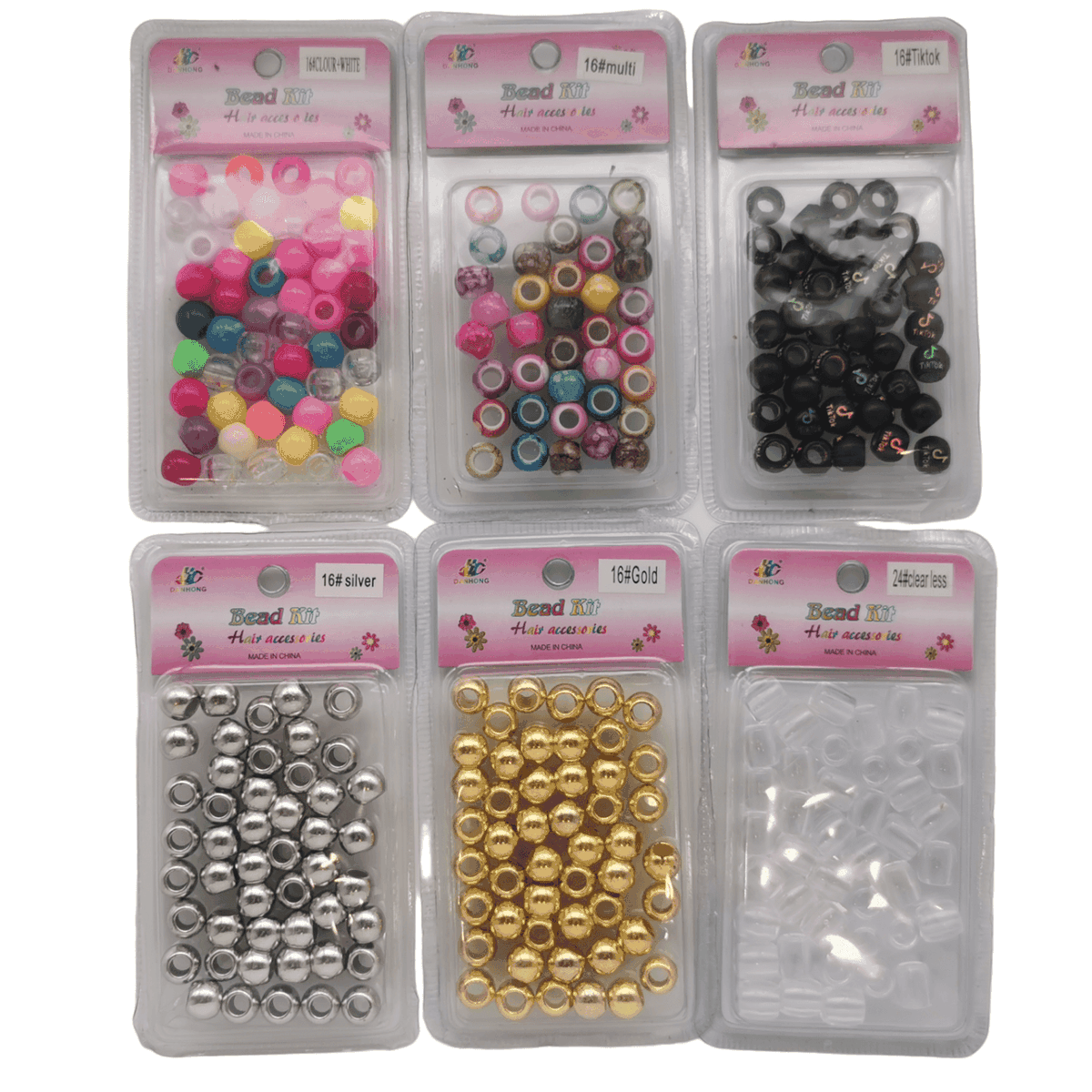 Premium Quality Hair Beads Bundle Pack 16 Mix 2 (6 Packs) Buy Online in South Africa