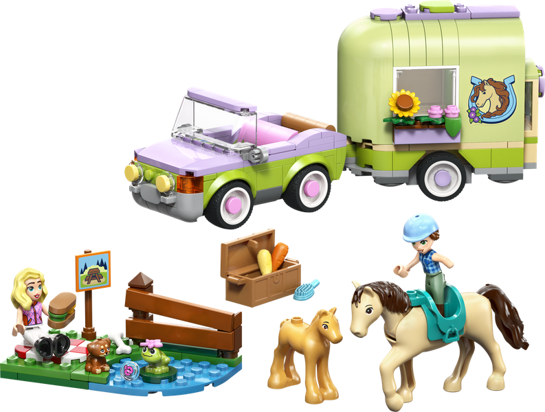 LEGO Friends Horse and Baby Foal Trailer Building Set 279 Pieces | Ages 7+