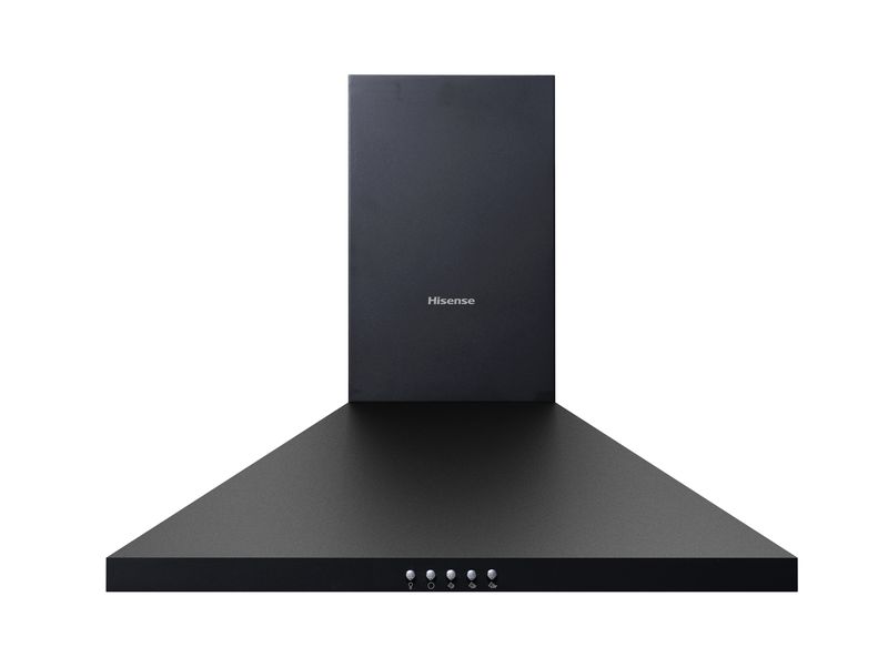Hisense 60cm Stainless Steel Chimney Cookerhood - Black