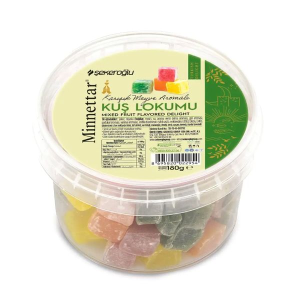 Sekeroglu Turkish Delight 180g - Mixed Fruit Flavoured Lokum
