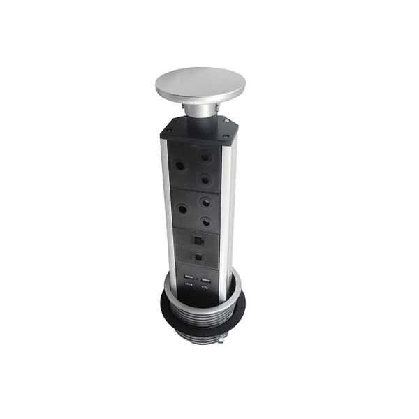 ACDC - Eco Pop-Up Socket Sa 2x 3pin 2xrj45 Ports 2xusb 2.1a/5v