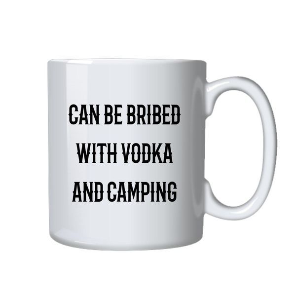 Vodka and Camping Coffee Mug - Best Funny Novelty Gift Idea for