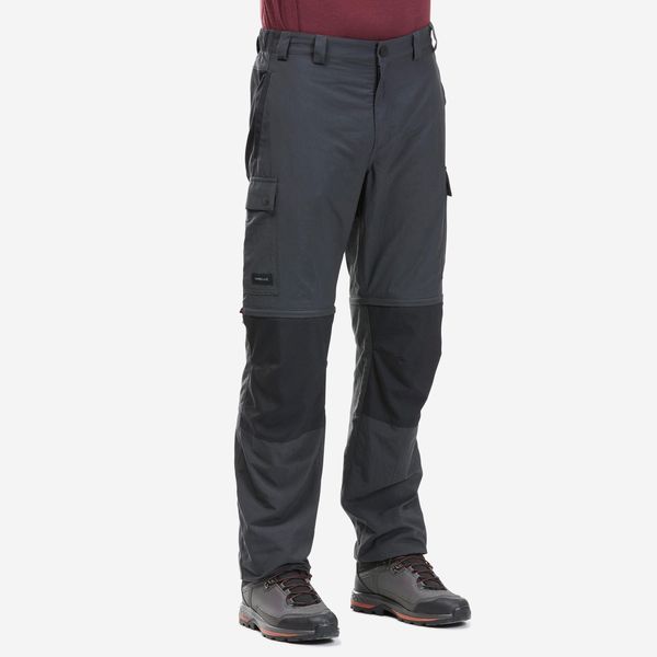 Forclaz Men's Mountain Trekking Durable 2-In-1 Zip-Off Trousers MT100