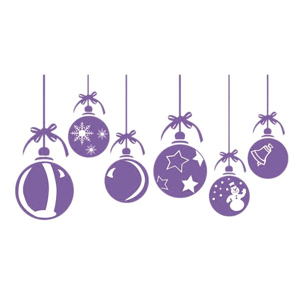 Christmas Baubles For Shop Window and Wall Stickers Decor Art Mural Diy Rem