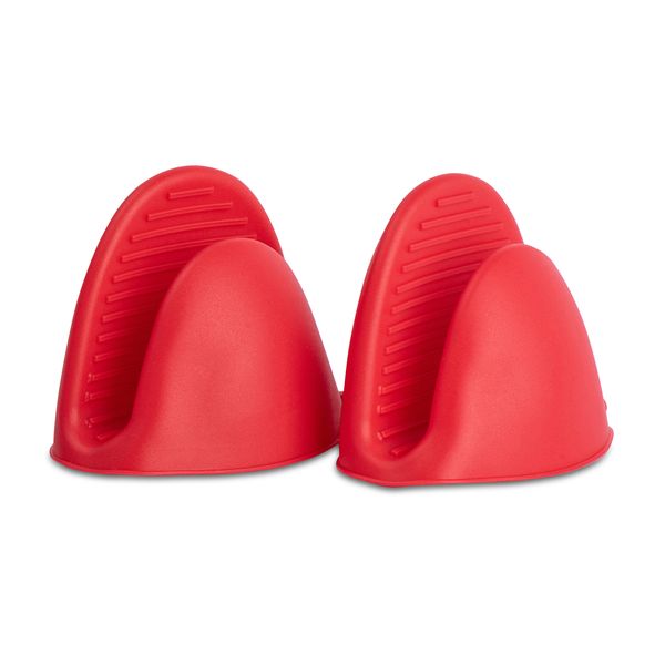 Anti-Scalding Clip - Oven Mitts - Silicone - Red - 2 Pieces