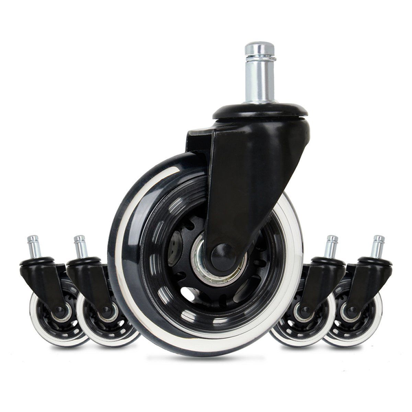 5 Wheel Set - Office Chair Castor Wheels For Office Floors