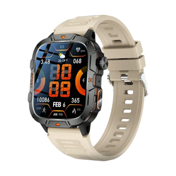 Smart Watch With Remote Camera Control And IP68 Water Resistance - Beige