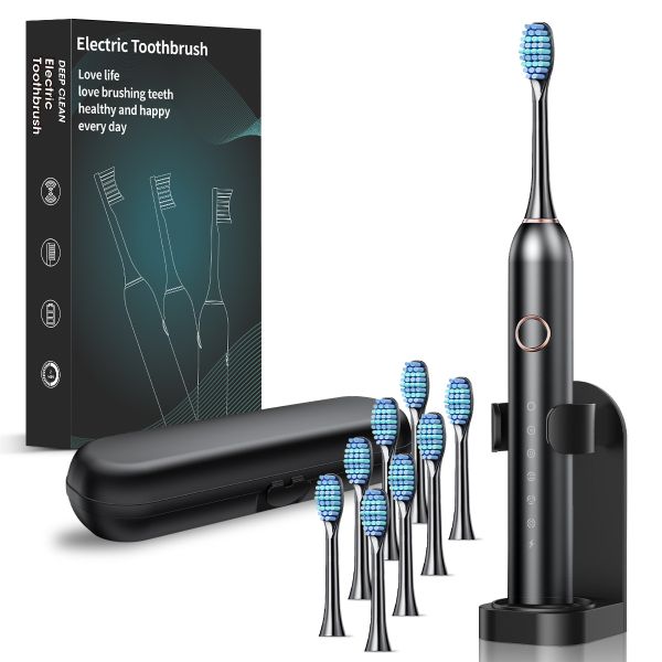 Wireless Inductive Magnetic Levitation Electric Toothbrush | 8 Replacement
