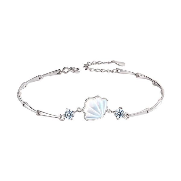 Delicate and Simple Shell Silver Chain Women Bracelet