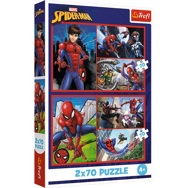 Puzzles - "2x70" - Spider Stories/Marvel Spiderman FSC Mix 70%