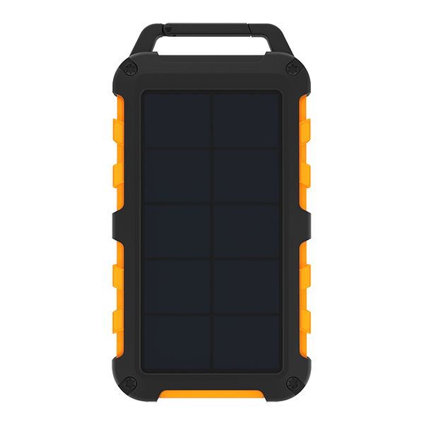 SolarMate 10 000mAh Powerbank With LED Light - Orange