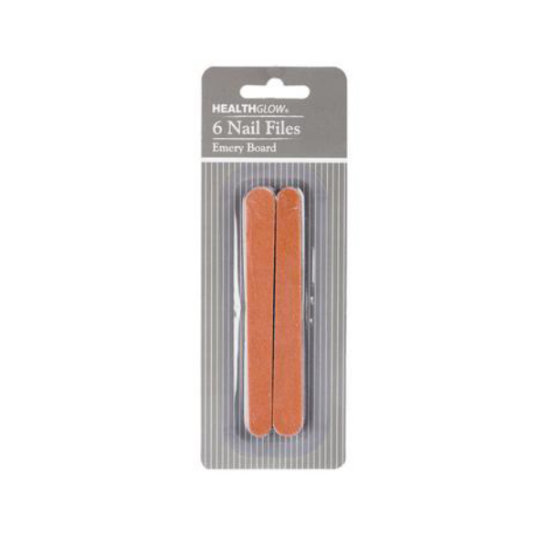 Healthglow Beauty- Orange Nail File Set- 3 Pack Of 2