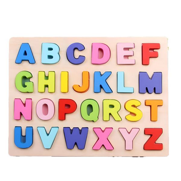 Multicolored Capital Letters Learning Alphabet Puzzle