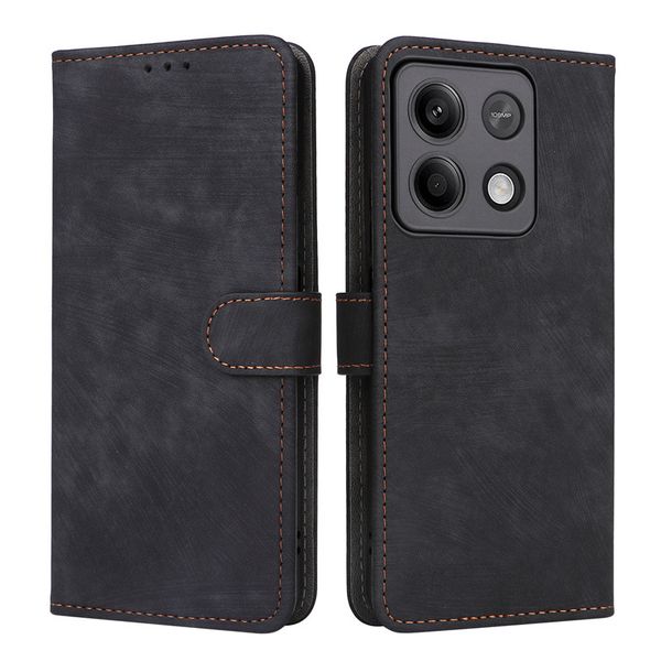 Flip Cover Compatible With Redmi Note 13 5G Anti-theft Brush Leather Case