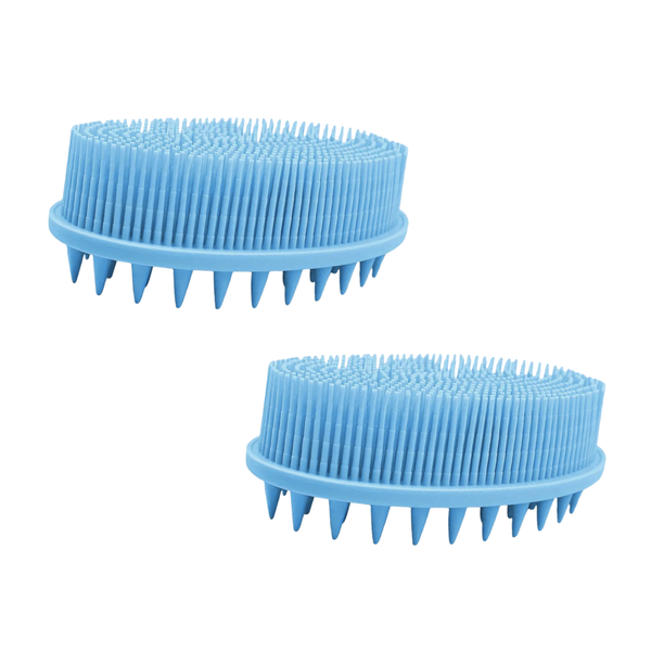 Bestby Silicone Double-Sided Exfoliating Sponges for Gentle Cleansing 2 Piece