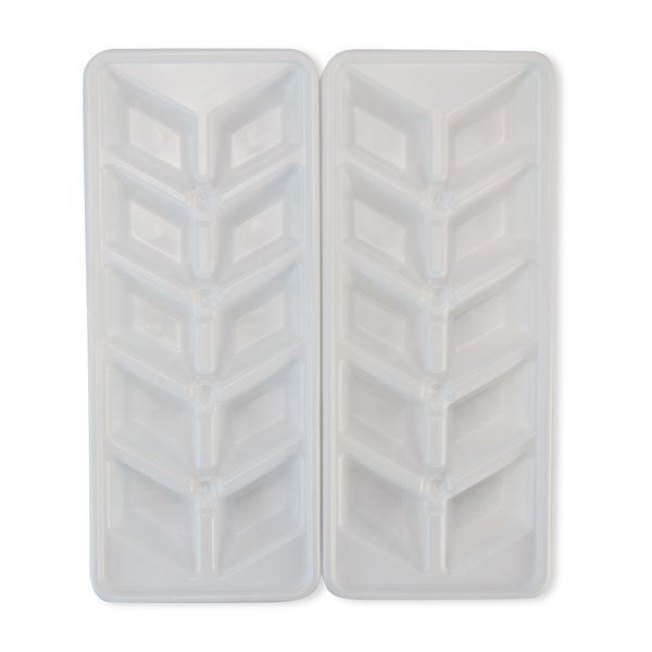 HillHouse - Ice Cube Tray - 10 Cubes - BPA Free Plastic - White - Set of 2