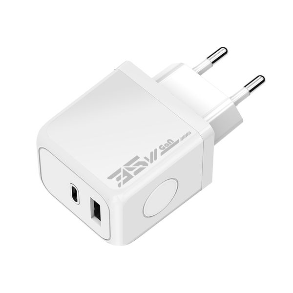 35W GaN PD USB-A &amp; Type-C Fast Charging Power Adapter