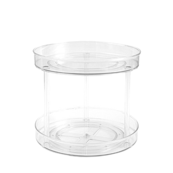 Double-Layer Acrylic Multi-use Rotating Organizer for Vanity and Kitchen