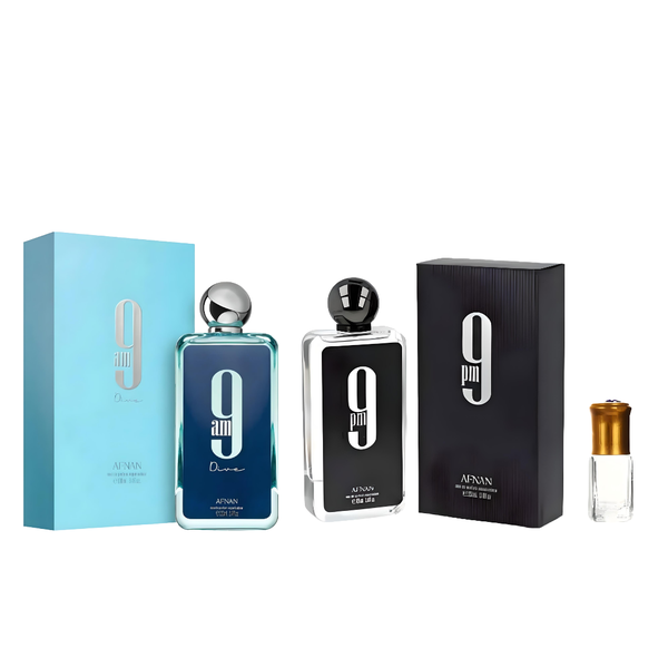 9pm Black &amp; 9am Dive Combo EDP 100ml + Perfume Oil