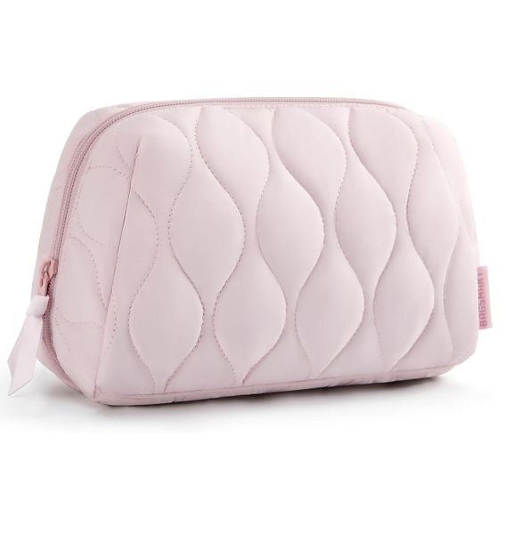 Puffy Padded Makeup Bag for Women-Spacious Capacity and Easy-Clean Pockets