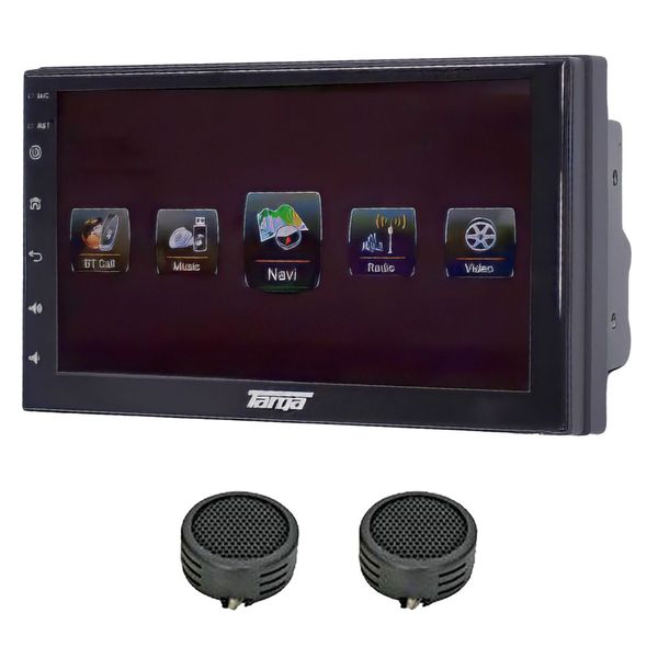 Targa TDA-732 7" Media Player with Android 12/Carplay &amp; Evo Tweeters