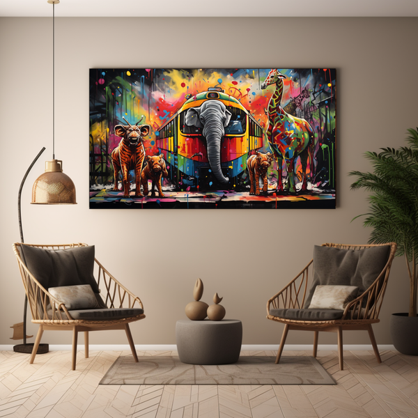 Canvas Wall Art - Street Art Safari- BK0155