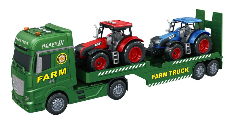Toystar 1/12 Truck Transporter with 2 Tractors with Sound, Lights (54cm)