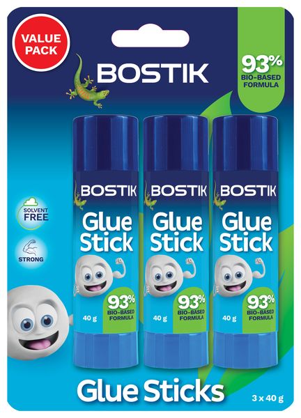 Bostik Glue Stick 3 x 40g Value Pack