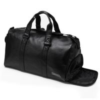 Black leather hot sale sports bag