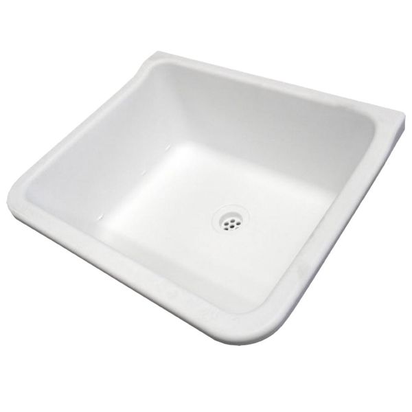 Contractors Wash Trough - Vandal Resistant - White