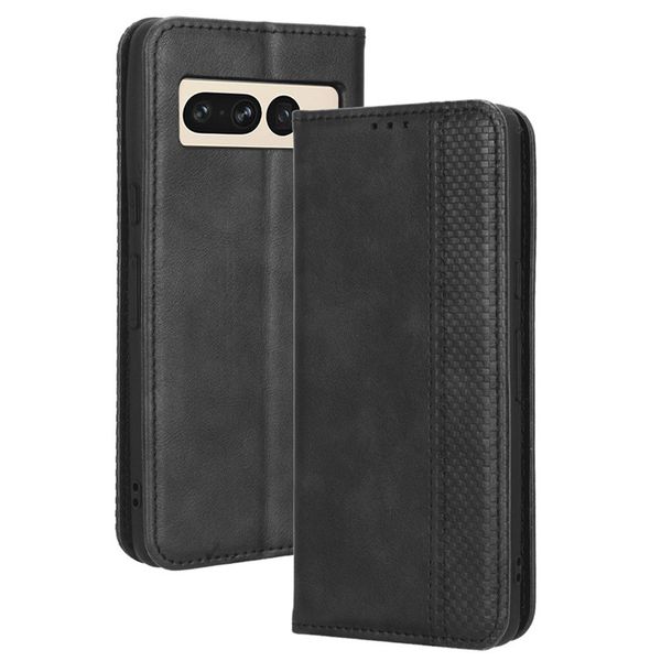 Magnetic Buckle Retro Patterned Leather Case For Google Pixel 8 Pro