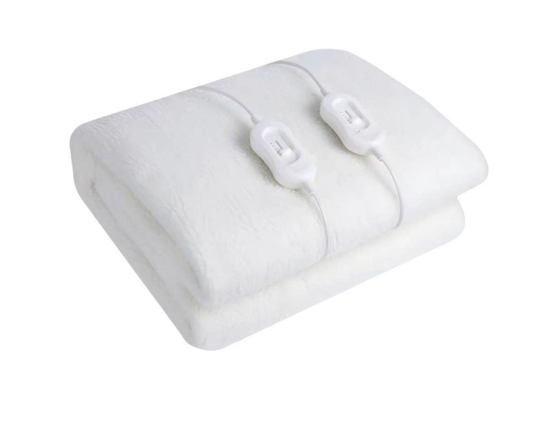 White Queen Fullfit Sherpa Fleece Extra Length Electric Blanket-152 x 200cm