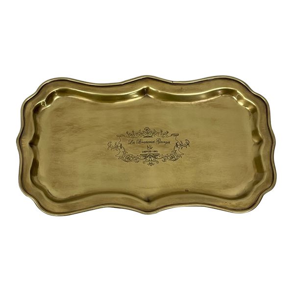 YB Ambiente - Large Brass Antique Snack Tray