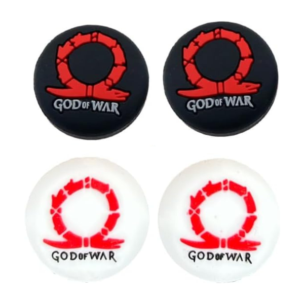 4 Pcs God of War Themed Silicone Analog Thumb Grip Stick Cover for PS/XBOX