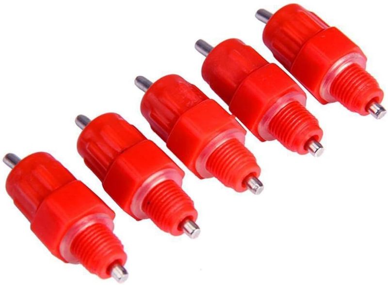Poultry Nipple Drinker Chicken Feeder - Pack Of 5