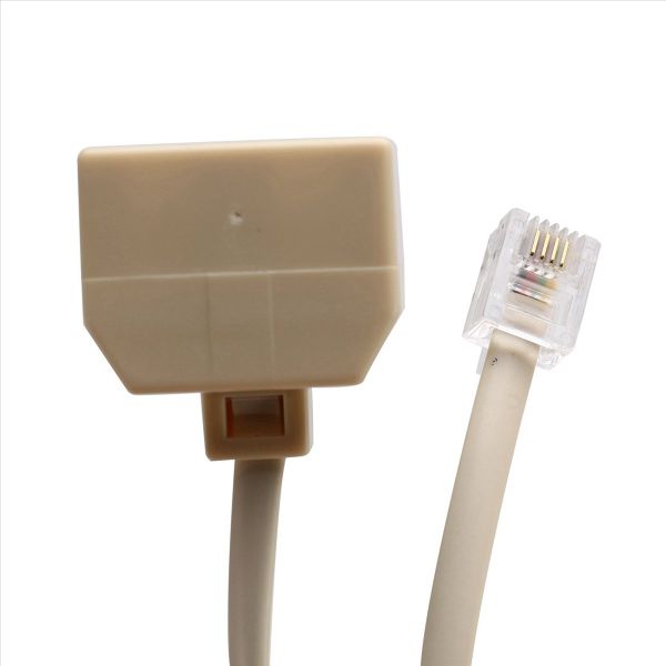 Telephone Rj11 Male Line To Double Rj11 Female Splitter Adapter