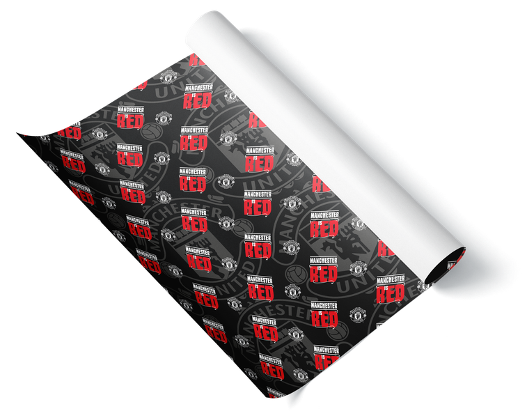 Man United Fc Book Roll Wrap - 1 Sheet (1M X 700Mm)