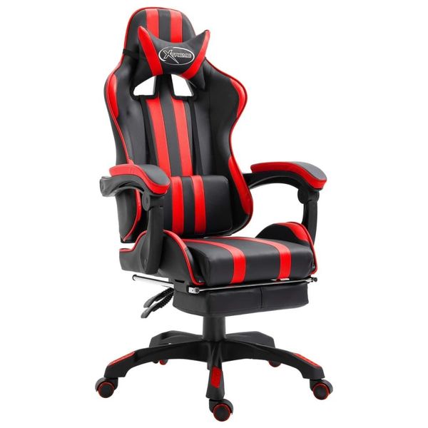 CODE RED RACING Reclining Gaming Chair with Footrest (RED)