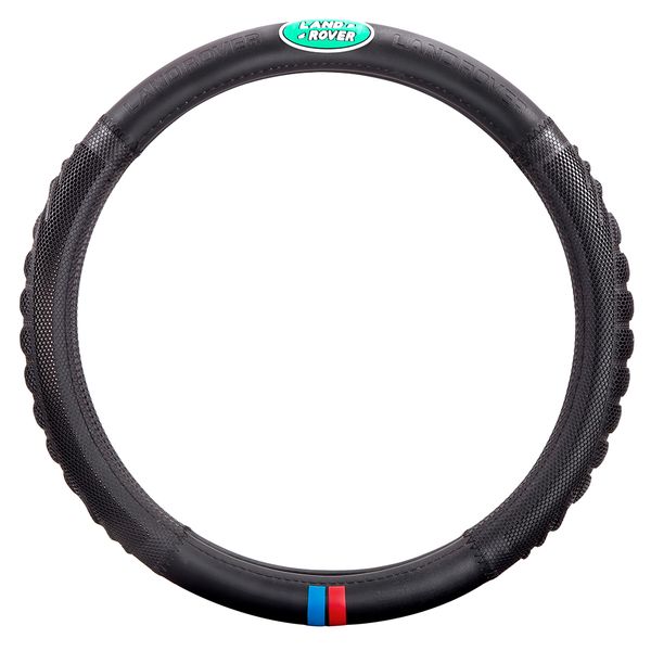 Universal 3D Feel Non-Slip PU Leather Steering Wheel Cover Compatible With Land Rover