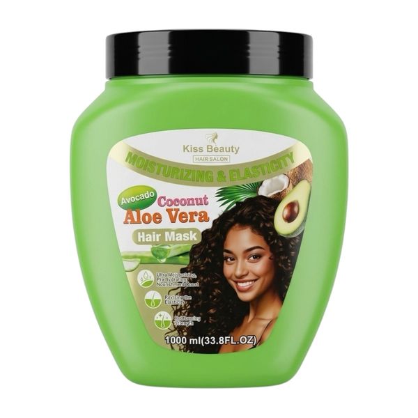 Kiss Beauty Aloe Vera Avo Coconut Moisturizing Strengthen Hair Mask 1000ml