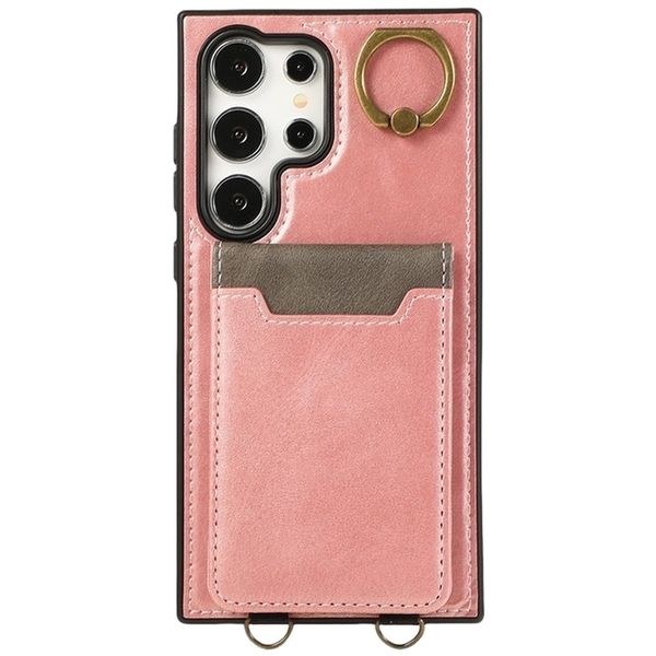 Durable Leather Phone Case Compatible with Samsung Galaxy S25 S24 S23 Ultra
