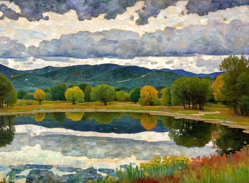 Canvas Wall Art Home Decor - Glassy Pond