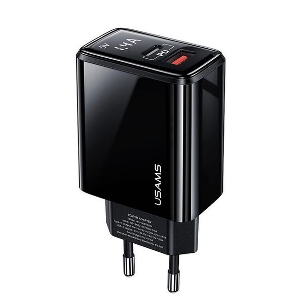 USAMS CC133 QC3.0+PD 20W Digital Display Fast Charger